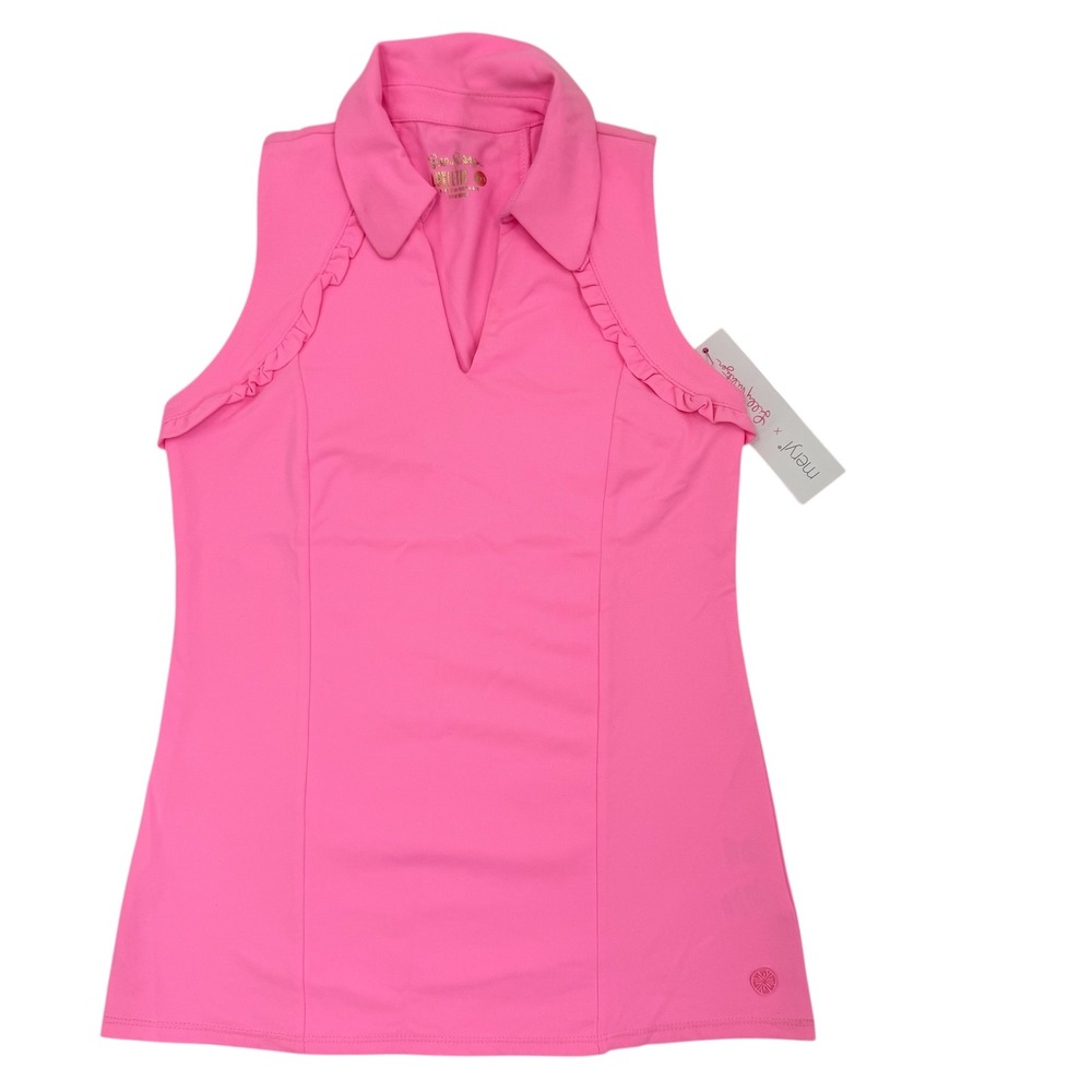 Lilly Pulitzer UPF 50+ Athletic‎ Martina Polo Top Ruffle Trim Sleeveless XXS